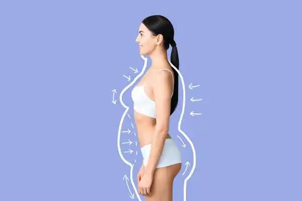 image of woman experiencing fat reduction treatment Witney